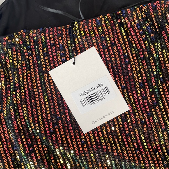 NWT Multicolor Sequin Mini Dress - Picture 7 of 7